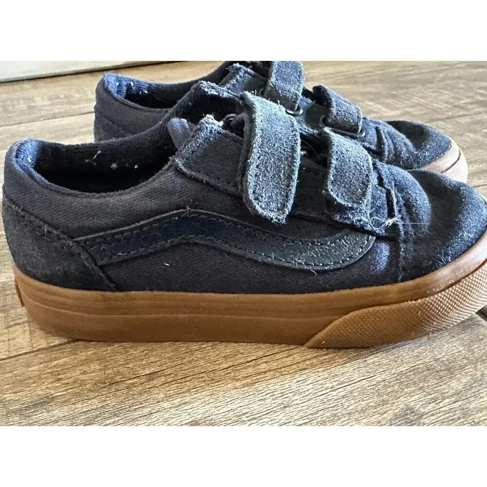 VANS Gum Dress Blues Old Skool V Sneaker Toddlers Size 9